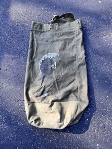 vintage US Army duffle bag MARINE trench art HAND PAINTED army military NAMED WA