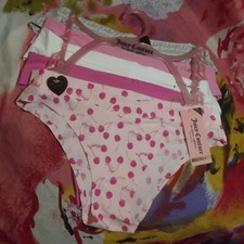 5 NEW JUICY COUTURE JC9213 5PKCN MF NO PANTY LINES V-FRONT BIKINI PANTIES M