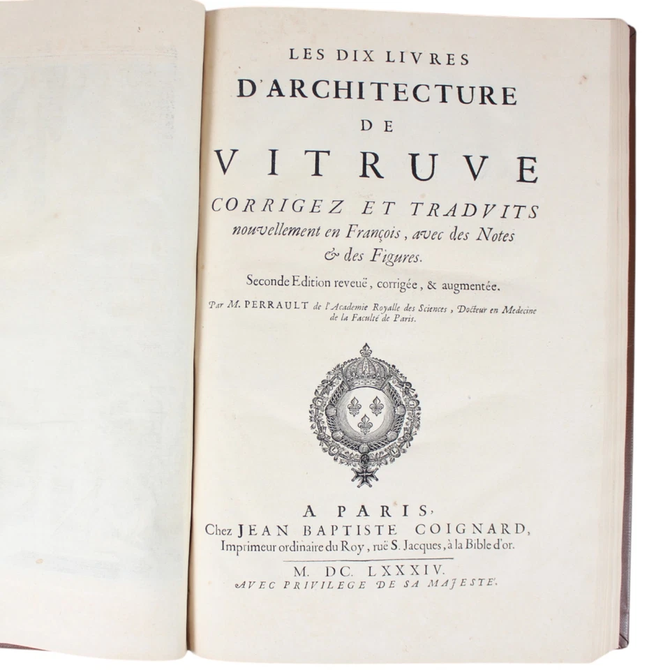 1684 Architecture VITRUVIUS Ten Books 2nd Ed Enlightenment Renaissance Engraving - Image 4 of 4