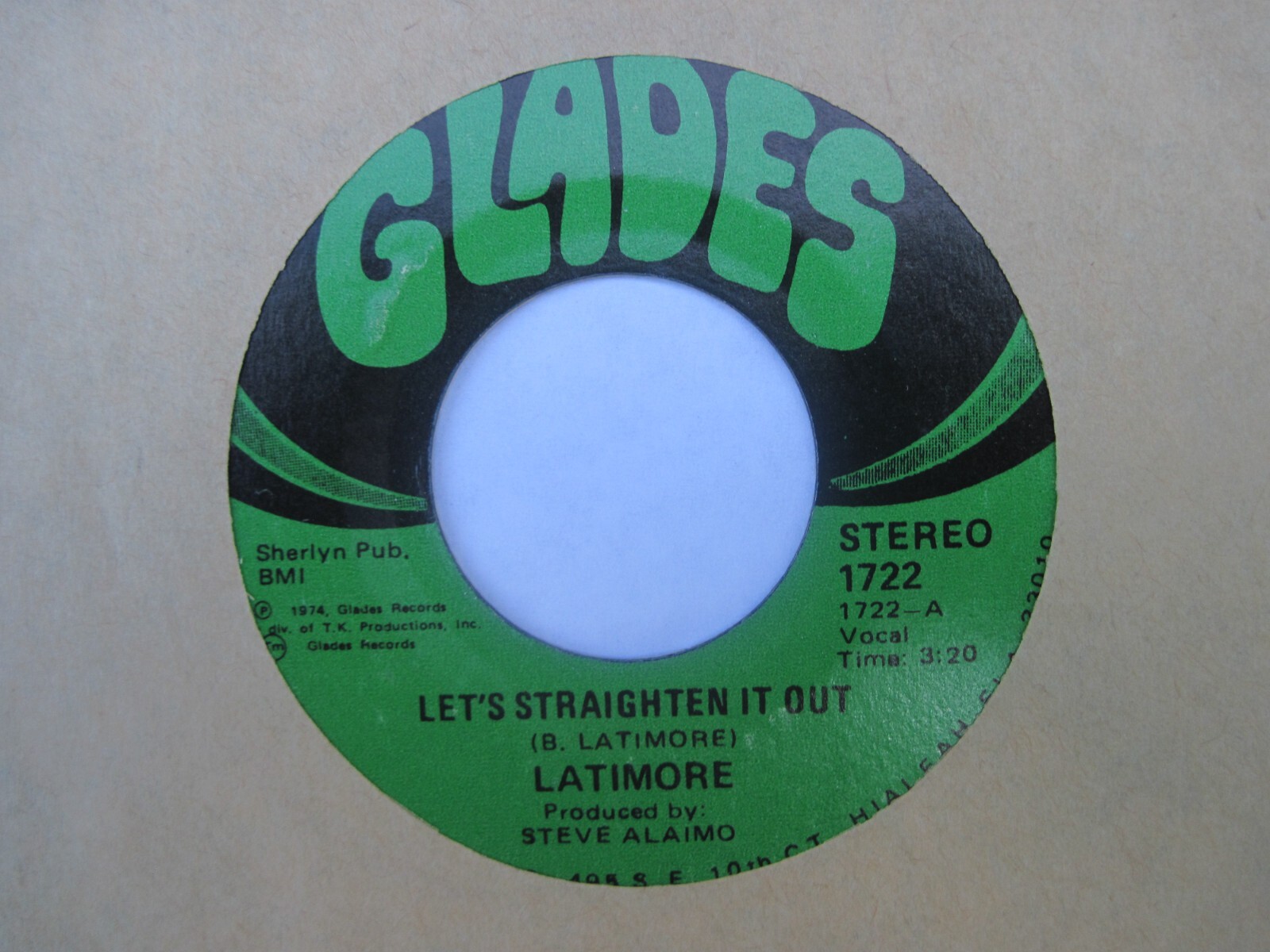 45 rpm Glades records Latimore / Let's straighten it out / eBay