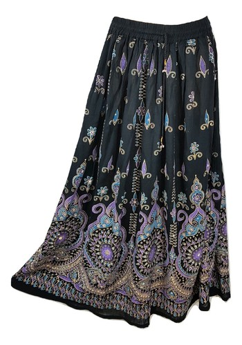 Sequin Party Skirt Summer Bohemian Maxi New Hippie Long 8 10 12 14 16 18 20 22 - Picture 75 of 85