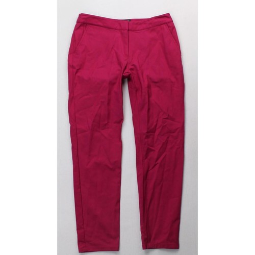 Striking NEW Womens 6 Magenta Solid Front Zipper Casual Pants Skinny Pants $60 - Picture 2 of 3