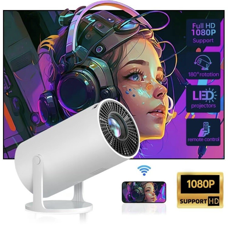 AMX100 Portable Mini Projector, Full HD 720P Home Theater | eBay
