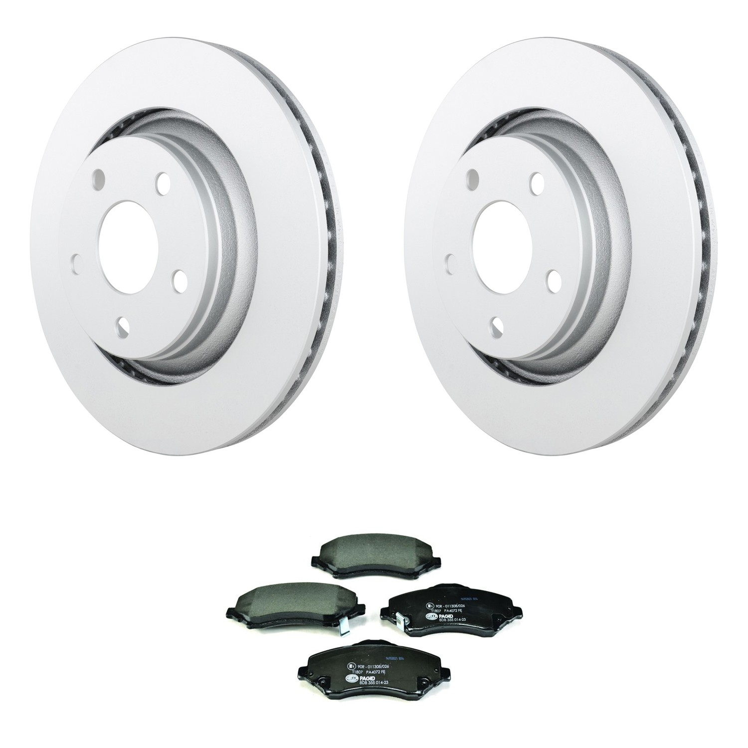 Bosch QuietCast Front Rotors Hella Low-Met Disc Brake Pad Kit For Wrangler JK V6