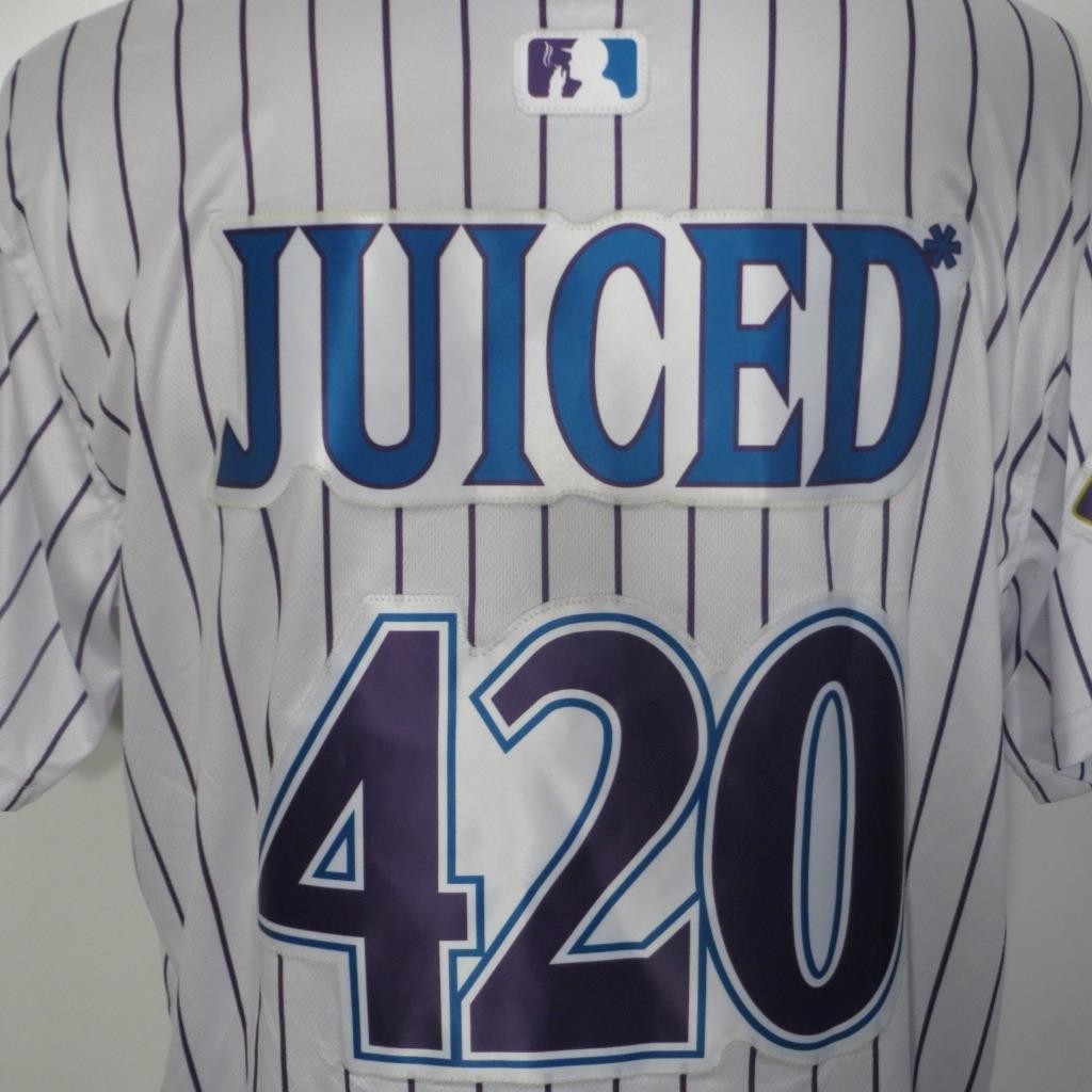 Sluggers Hit XL Big League Smoke JUICED 420 Baseball Jersey