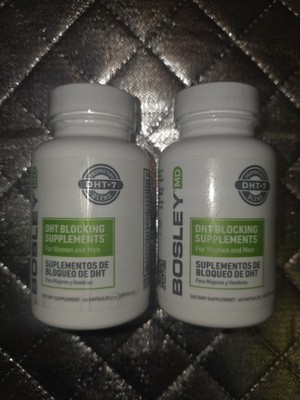 Bosley MD DHT Blocking Supplements For Men & Women (60 Caps) Exp 2027 Lot Of 2