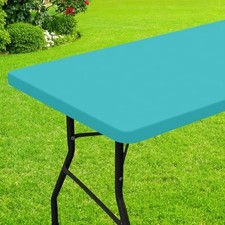 Rectangle Picnic Table Cloth, Waterproof 72" x 30" Rectangular Turquoise