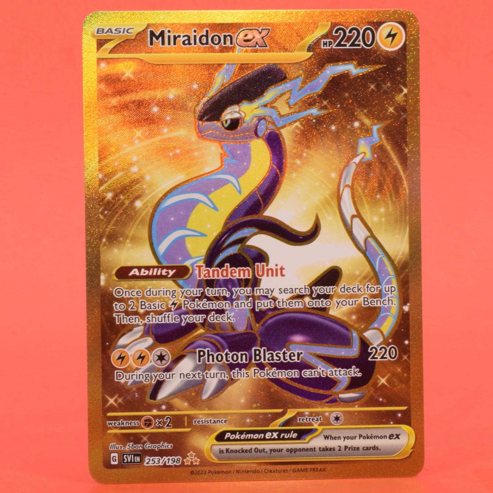 Pokemon English TCG Card SV1 Scarlet & Violet Base Miraidon ex 253/198 Holo