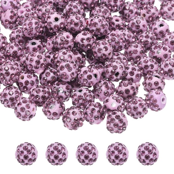 Ausgefallene Strassperlen, 10 Mm, Lila, FüR Die Herstellung Von Schmuck 50 StüCk-image