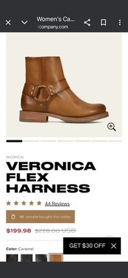 NEW- Frye Veronica Flex Harness Boots Women Sz 8  Brown Leather Motorcycle