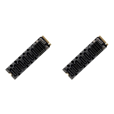 2X M.2 NVME PCI-E PCIE X4 X8 X16 auf 6 Port 3.0 SATA Adapterkarten-Riser AS4260