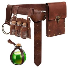5 Pcs Renaissance Accessories Belt Pouch Waist Bag Belt Keyring Hook Wizard P...