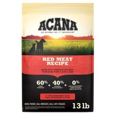 ACANA Grain Free Dry Dog Food Red Meat Recipe 13lb Bag