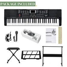 Glarry 61-Tasten E-Keyboard Set E-Piano mit k...