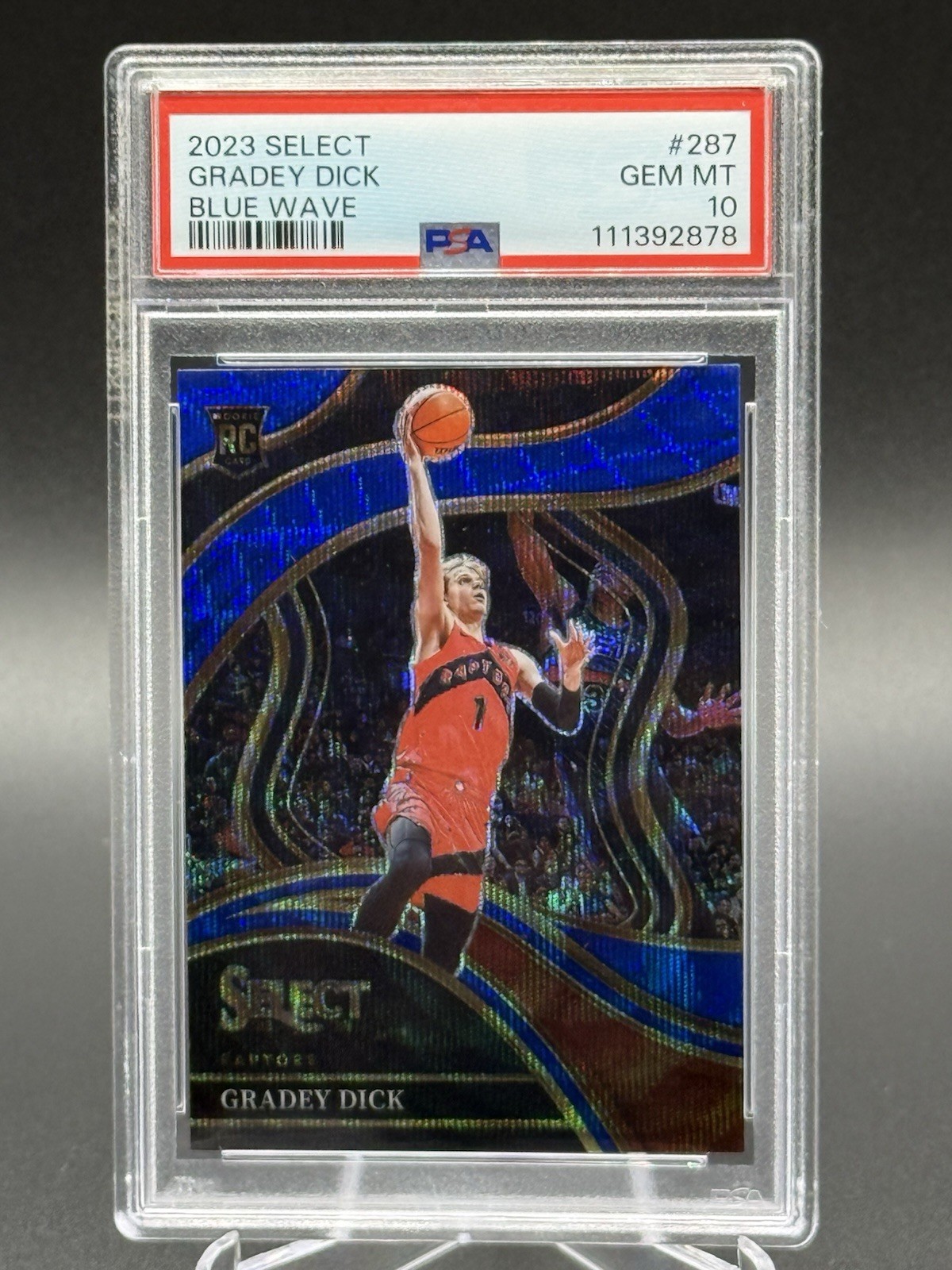 2023 Panini Select GRADEY DICK Blue Wave Prizm /75 #287 PSA 10 (RC)