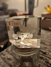 Disney Mickey Mouse Etched Glass/Crystal Cube...