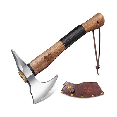Grumpy Bear 15'' Survival Axe Camping Hatchet   Forged High Carbon Steel Bl