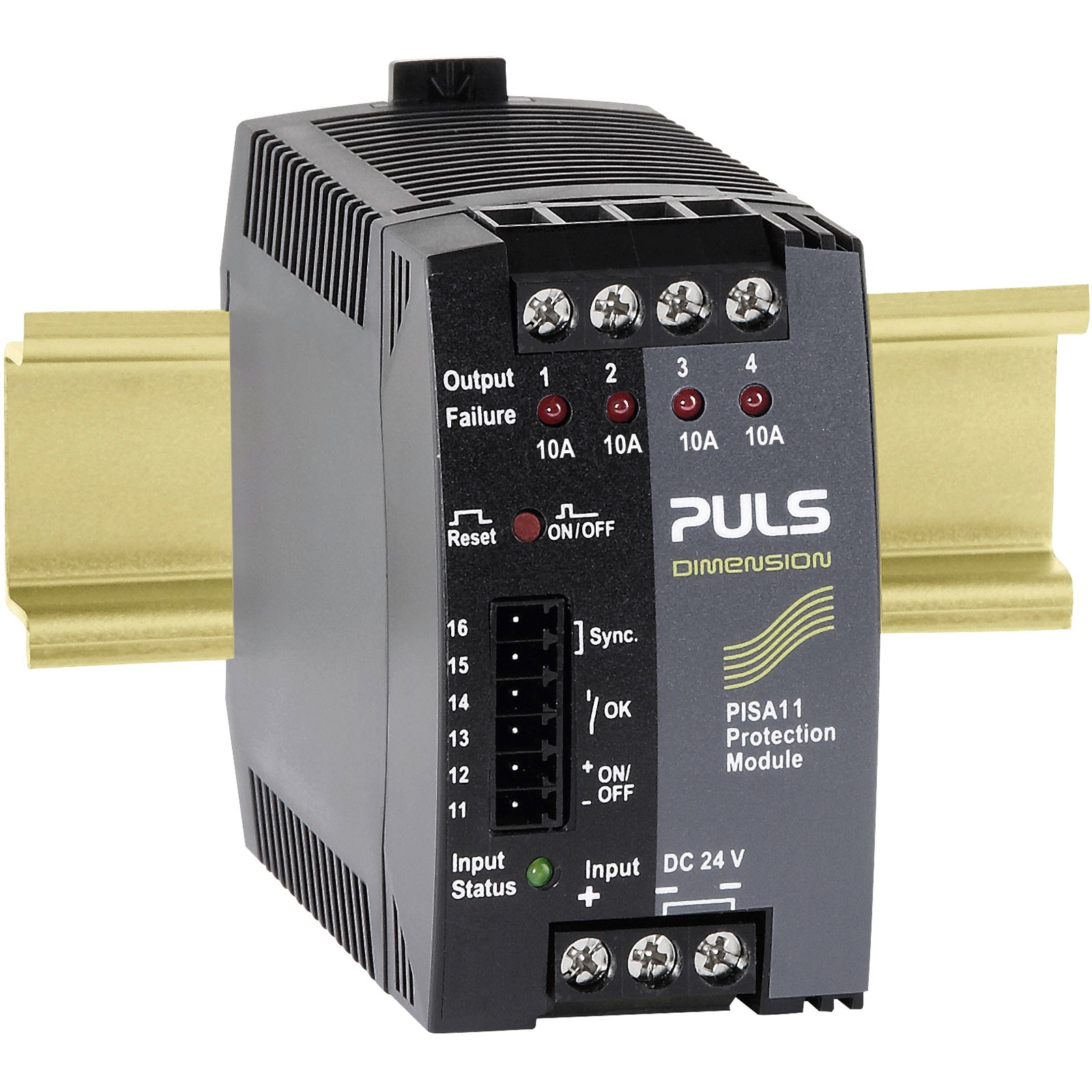 PULS Dimension 4-Output DIN Rail Protection Module 24V DC 20A(4x 10A)