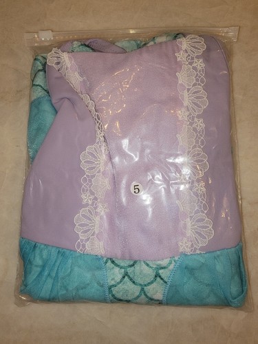 Hem + Co Girls Athleisure Dress with Built-In Shorts Sea Princess Mermaid - Picture 5 of 5