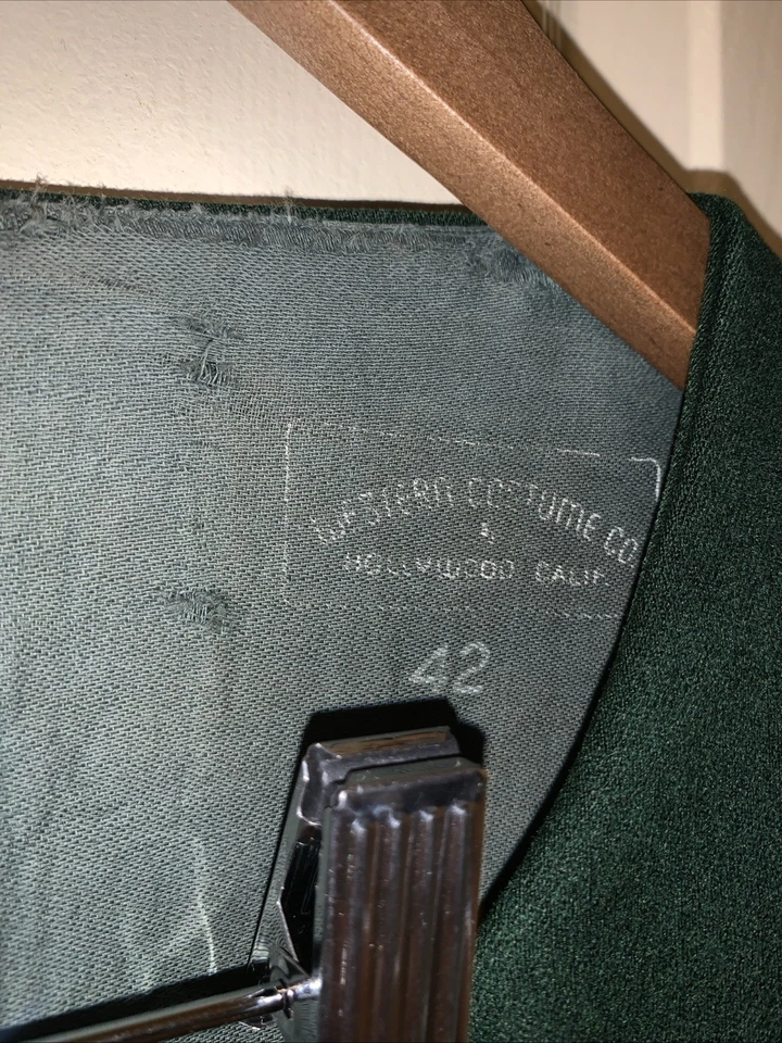 Chaleco Disfraz Lana Vivtage, Western Costume Co, Hollywood. Renaissance Button Frt Foto 3 de 4