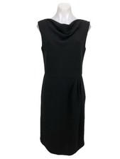 Ann Taylor LOFT Dress Womens Size 8 Black Sleeveless Cowl Neck