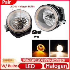 For 2011 2012 2013 2014 Dodge Challenger Pair Led Halo Fog Light Lamp Assembly