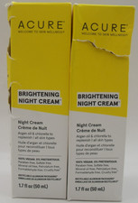 2PK Acure Brightening Night Cream 1.7Fl Oz EACH New  Sealed