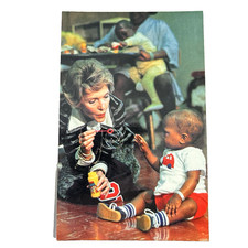 Postcard Nancy Reagan with Child University of Mississippi Medical Center