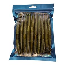 Soft Plastic Bass Fishing Lures 5" - Salt Infused Stick Bait, Fall Rate for W...