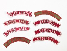 Vintage Boy Scouts Of America Community Strips and numbers Patches Lot of 24