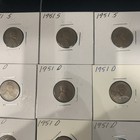 1951 P D S LINCOLN WHEAT CENT SET OF 44 COINS LOT. — photo 3