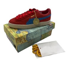 NEW Kids Puma One Piece Anime Suede Buggy GS Red Blue White 396648-01 Sz 4