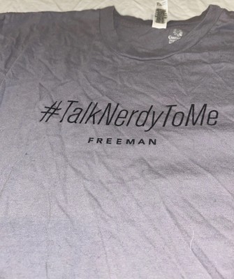  #TalkNerdyToMe  Freeman~ Customink Short Sleeve Gray & Black T-Shirt