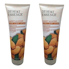 2 x  Desert Essence - Hand & Body Lotion - Sweet Almond, 8 Oz - Ships Free!