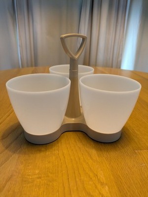 Vintage 70s Tupperware Condiment Caddy Set No Lids Or Spoon Great Condition!