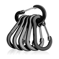 6Pcs Aluminum Alloy Carabiner Clips Keychain Snap Hook Outdoor Camping Hiking