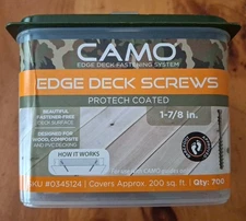 CAMO 0345124 Edge Deck Screws, Hidden Fastening, 1-7/8", ProTech Coated (700 ct)