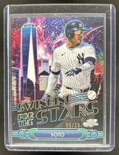 2024 Topps Chrome Juan Soto Swinging for the Stars Black #/10 New York Yankees