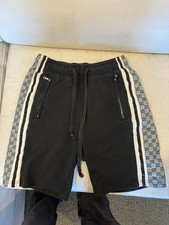 GUCCI Men’s Knee Length Shorts, Side Pockets, White Linen with Gucci Ribbon S-50