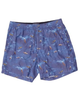 Fat Face Herren Grafik Badeshorts mittelblau Polyester CZ05