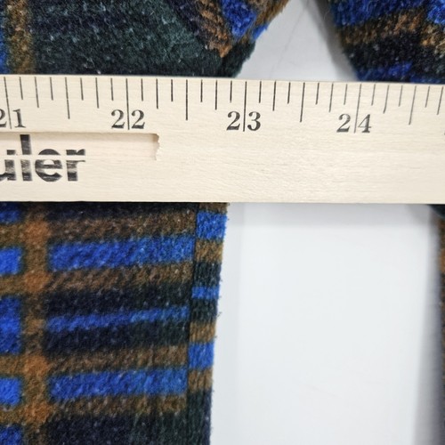 Vintage Authentic Gap Clothing Flannel Mens Medium Fleece Jacket Pullover Plaid - Picture 8 of 10