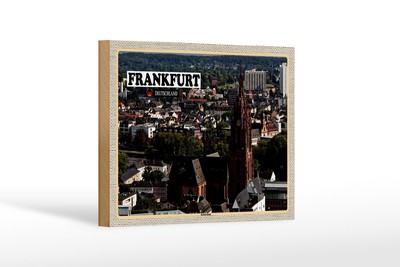 Ontrada Holzschild 12x18cm Frankfurt Kaiserdom Kirche Holz Schild