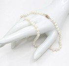Vintage Estate 14k YG 5.5mm White Cultured Pearl Knotted 18” Necklace — photo 1