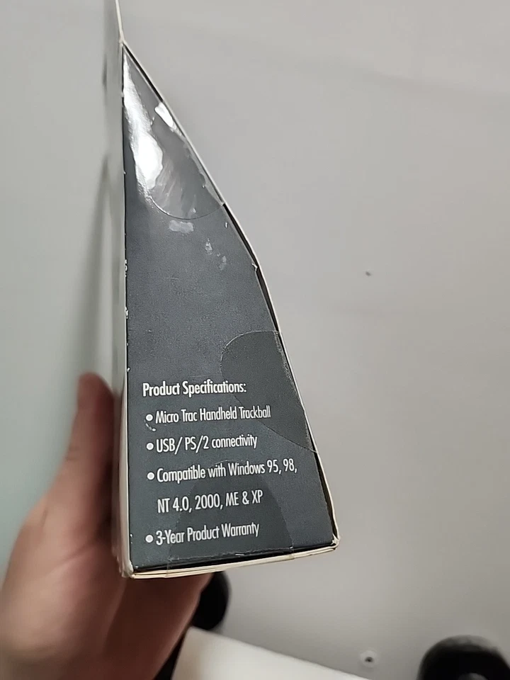 *New* Fellowes Micro Trac 99928 Trackball Handheld Mouse Wired USB 3 Button  - Image 3 of 4