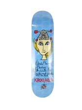 Krooked Mark Gonzales Skateboard Goddess With the Trucks And Wheels Over Her Hea