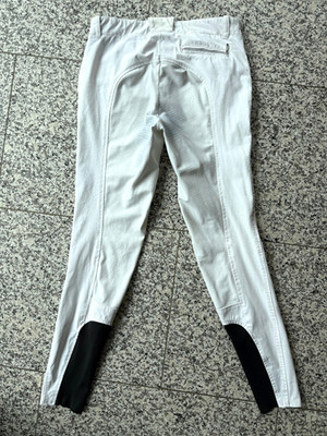 EQUILINE Turnier Reithose Herren Gr 46 weiß Vollbesatz Grip