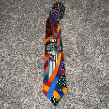 Cravatta Rush Limbaugh No Boundaries Collezione Colonna Greca Astratta Pioggia 100% Seta