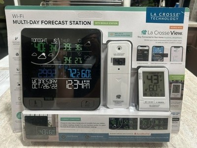 La Crosse Digital Weather Station Wi-Fi Multi Day Forecast Remote Monitoring NEW