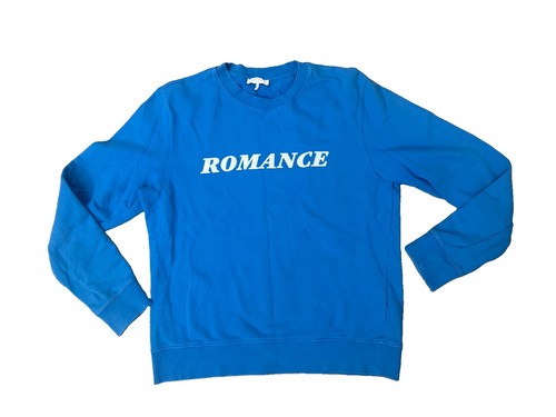 Sandro, Sandro Paris Men’s Blue ROMANCE Graphic Crewneck Sweatshirt Size 1 Small