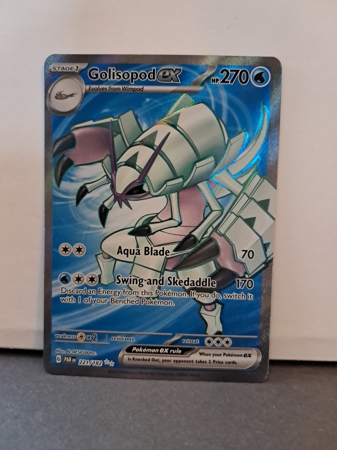 Golisopod EX 221/182SV04: Paradox Rift Holo-NM Condition
